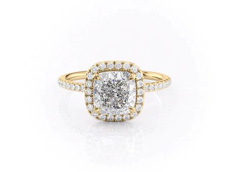 The Michelle Set With A 3 Carat Cushion Lab Diamond Hot on Sale