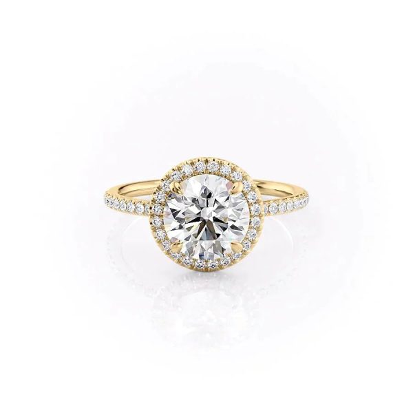 The Michelle Set With A 2 Carat Round Lab Diamond Hot on Sale