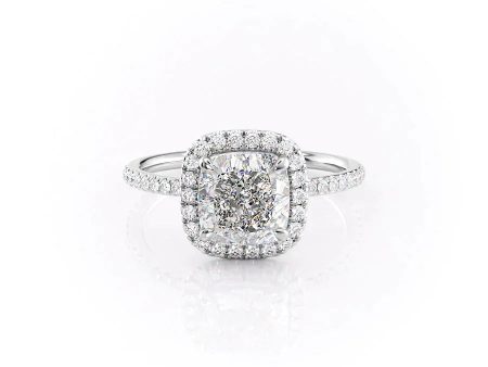 The Michelle Set With A 1.5 Carat Cushion Lab Diamond Online Hot Sale