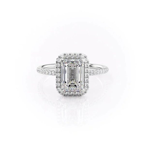 The Michelle Set With A 1 Carat Emerald Lab Diamond Online now