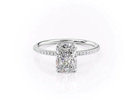 The Pave Kamellie Set With A 2.5 Carat Radiant Lab Diamond Online Sale