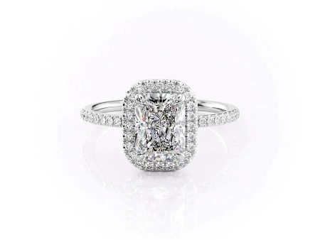 The Michelle Set With A 1 Carat Radiant Lab Diamond For Discount