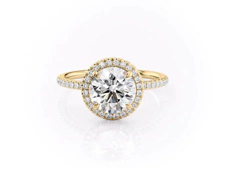 The Michelle Set With A 3 Carat Round Lab Diamond Online Sale