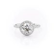 The Michelle Set With A 2.5 Carat Round Lab Diamond Cheap