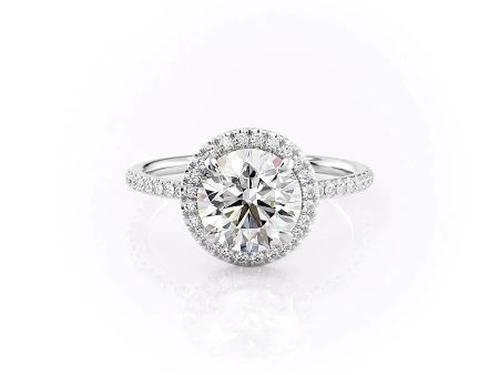 The Michelle Set With A 2.5 Carat Round Lab Diamond Cheap