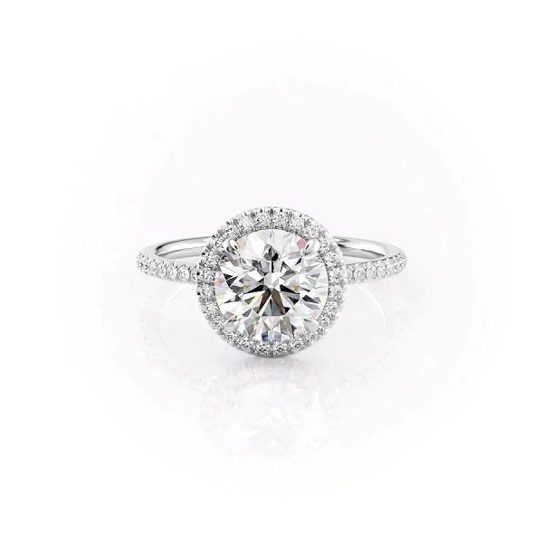 The Michelle Set With A 2.5 Carat Round Lab Diamond Cheap